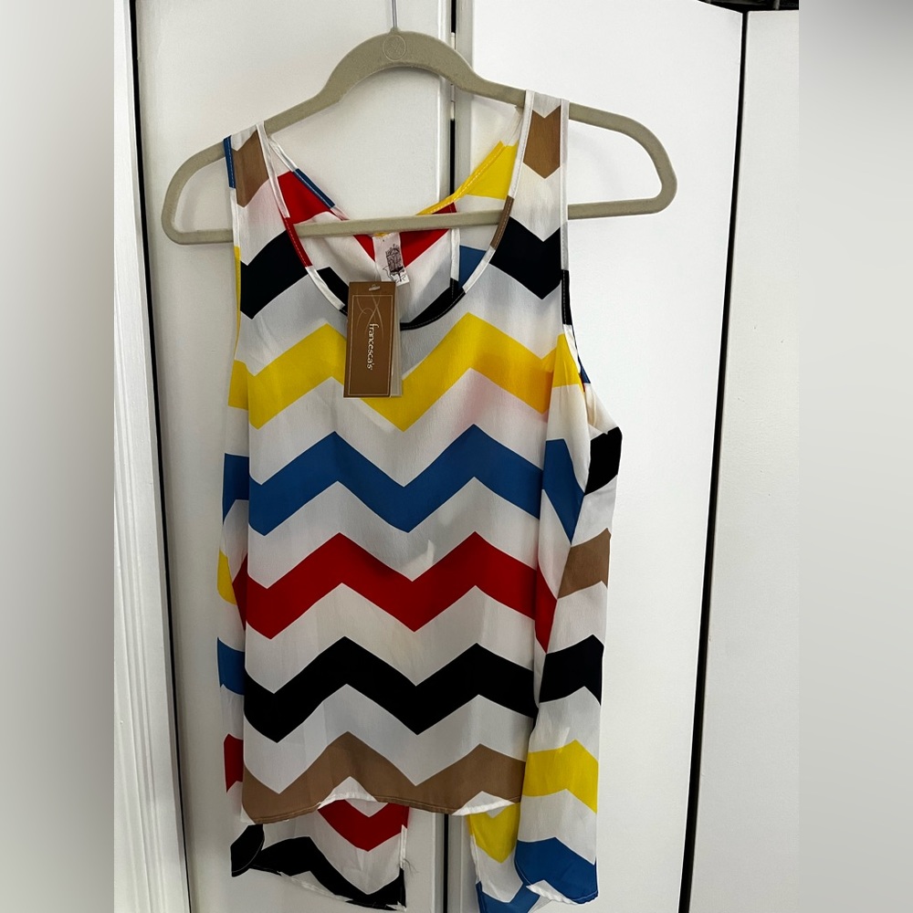 Francesca’s Mutli-colored Open Back Tank NWT